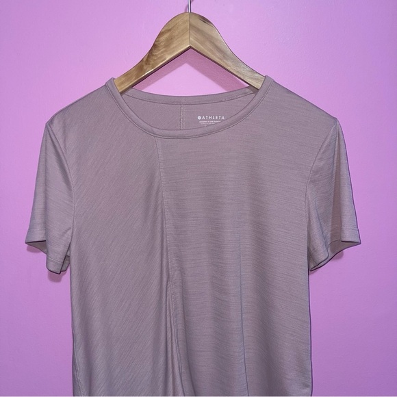 Athleta Shirt Women's Size Small Smoked Mauve Pink Relaxed Tee Short Sleeve - Picture 4 of 12